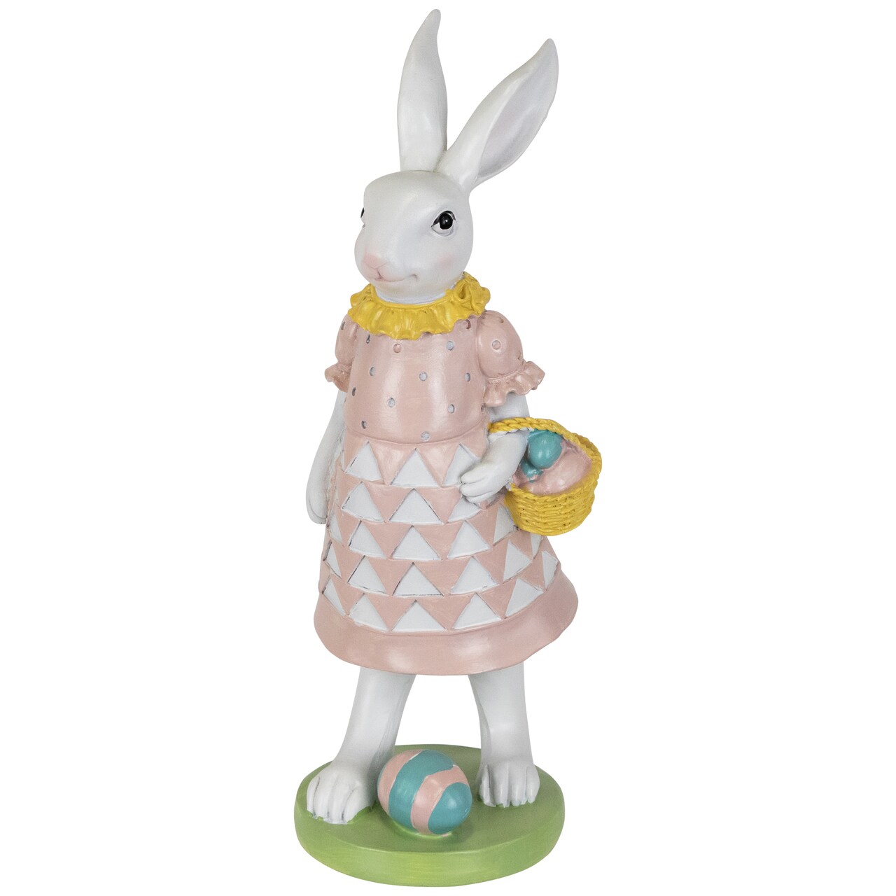 Northlight Girl Bunny with Easter Basket Outdoor Garden Statue - 12"